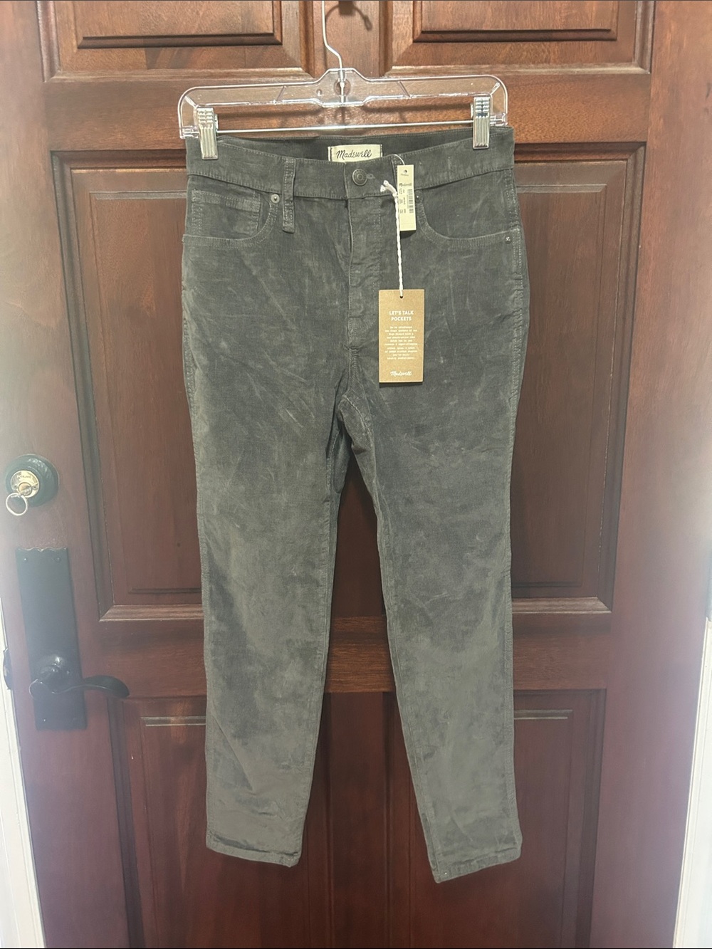 Madewell Men's Corduroy Pants in Charcoal